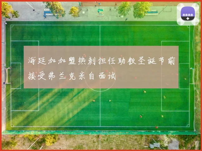 海廷加加盟热刺担任助教圣诞节前接受弗兰克亲自面试